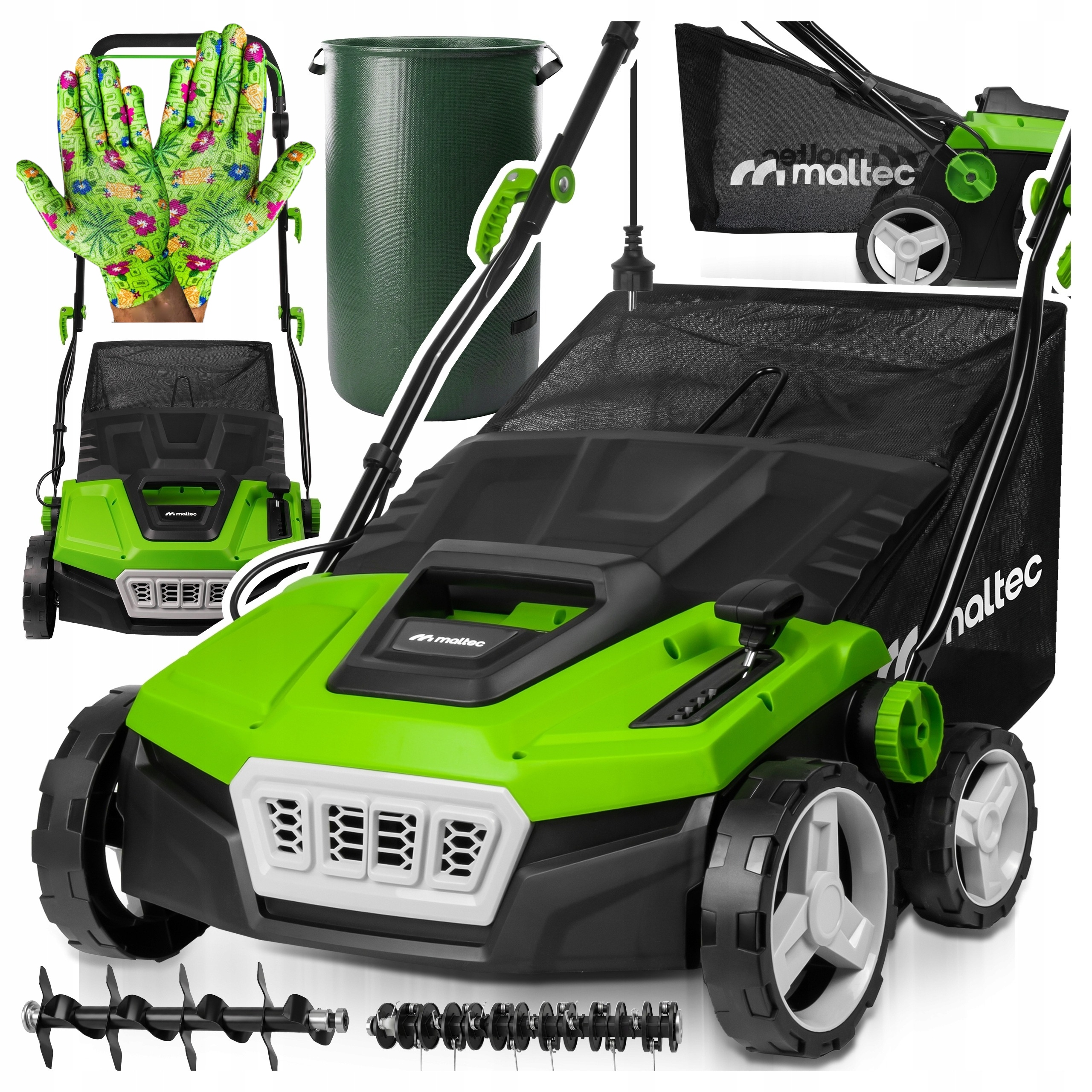 AERATOR WERTYKULATOR ELEKTRYCZNY DO TRAWY 45L SZEROKOŚĆ ROBOCZA 38CM GRATIS