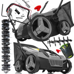 AERATOR WERTYKULATOR ELEKTRYCZNY LEHMANN DO TRAWY REGULACJA Z KOSZEM 2600W